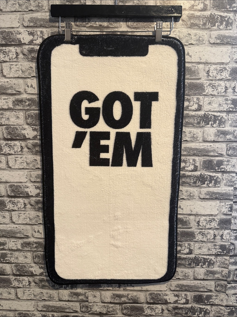 SNKRS Got Em Rug Sneakerhead Home Decor Black White Smartphone Design 29x16